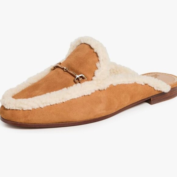 Sam Edelman Women's Linnie Sherpa Cozy Loafer Harvest Brown Size 6 - Picture 1 of 5